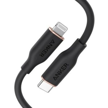 Anker PowerLine III Flow USB-C to Lightning (0.9m/3ft) - Black (A8662h11)