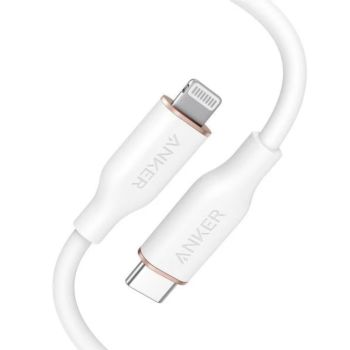 Anker 0.9m/3ft PowerLine III Flow USB-C to Lightning - White (A8662h21)