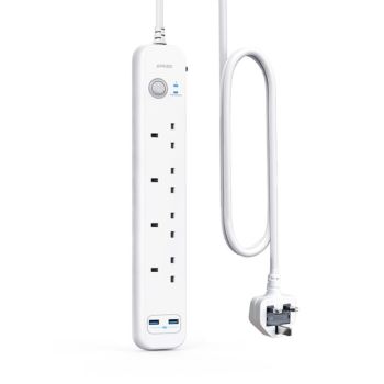 Anker PowerStrip 4 AC Outlets 2 USB Ports - White