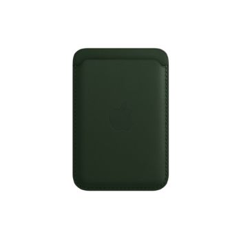 محفظة جلدية من أبل للأيفون مع ماجسيف - اخضر