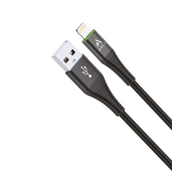 Asli Powerwire+ III USB-A To Lightning 2m Cable Black (PW-AL2B)