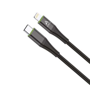 Asli Powerwire+ Iii Usb-c To Lightning 2m Cable Black (PW-CL2B)