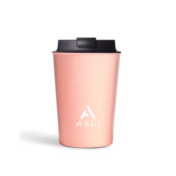Asli 350ML Reusable Travel Coffee Cup - Pink (HLT-2134 P)