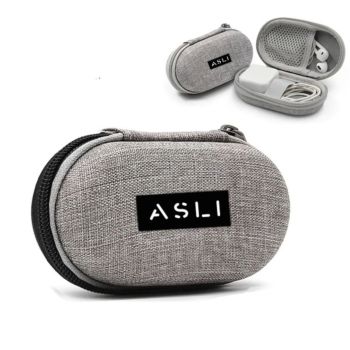 ASLI Mini Oval Earphone Storage Bags Hard Shell Women Bag Gadgets Portable Charger Case Zipper Bag (3005)