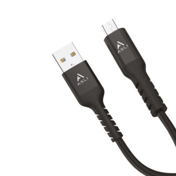 ASLI 1M Power Wire USB-A To Micro  - Black (PW-MC1)