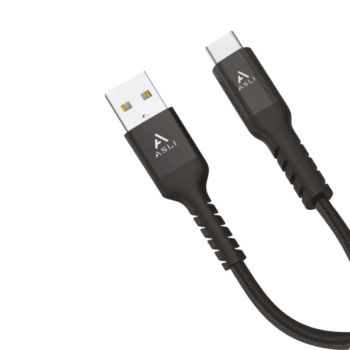ASLI 1M Power Wire USB-A To USB-C - Black (PW-AC1)