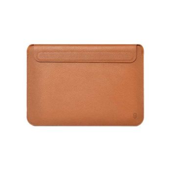 WIWU Genuine Leather Sleeve For Macbook 12 and Laptop Brown (402101)