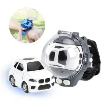Car Toy RC Mini Remote Control Car Watch - White&Gray (8680 WG)