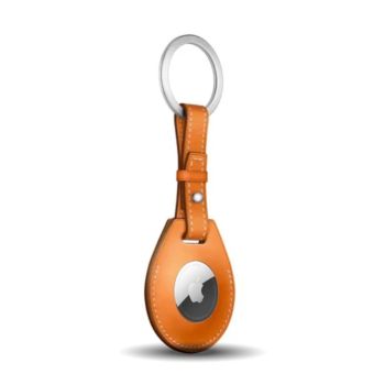 ميدالية مفاتيح و اير تاج جلد - برتقالي من كوتيسل