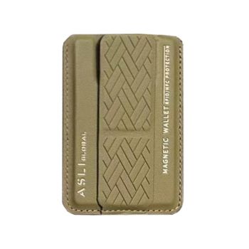 Asli Global Magnetic Leather Wallet Dark Gray - MW-3WDG