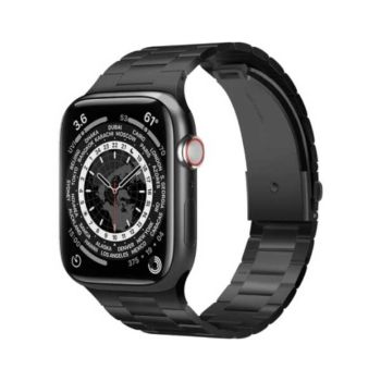 Elago Apple Watch 45mm Stainless Steel Metal Band - Black (EAW-MTBAND45-BK)