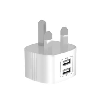Bwoo Home Charger Dual Usb Auto Id 2.4a White