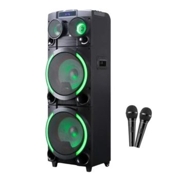 Speaker 12"X2 38000W With Dual Mic | HS-TD12P8