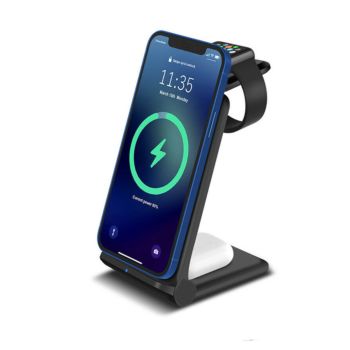 Fast Wireless Charger For Smartphones Smartwatches - Black (OJD-75 B)