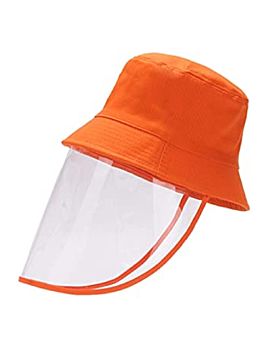قبعة مع درع للوجه - برتقالي