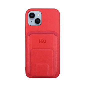 HDD iPhone 14 Plus Ultra Slim Phone Case with Card Holder Grip - Red (HBC-021 14 PLUS Red)