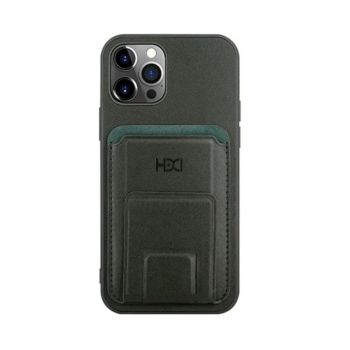 HDD iPhone 14 Pro Ultra Slim Phone Case with Card Holder Grip - Green (HBC-021 14 PRO Green)