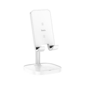 Hoco Smart Phone Stand Wireless Fast Charging 15W - White (CW37 W)