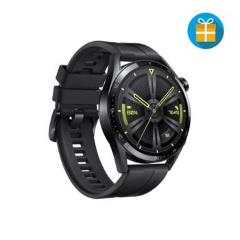 Huawei GT 3 46mm Stainless Steel Watch - Black With Free Gift (HU WATCH GT3 46mm B HU) 