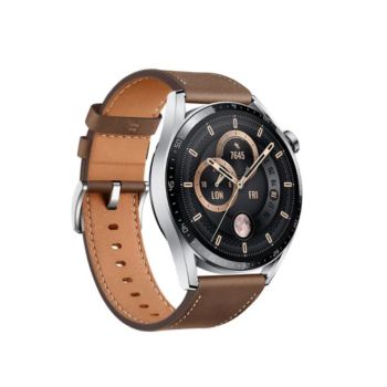 Huawei GT 3 46mm Stainless Steel Watch - Brown With Free Gift (HU WATCH GT3 46mm S HU) 
