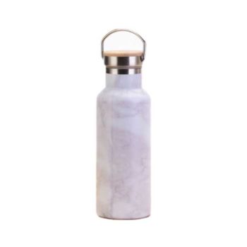 500ML Stainless Steel Vacum Bottle White Marble - (HVB-021-2)