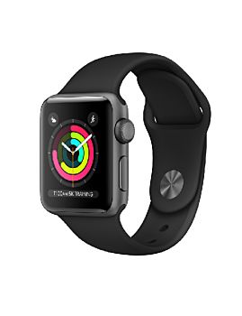 Apple Watch S3 38mm GPS Space Grey Aluminium Case with Black Sport Band (MTF02)