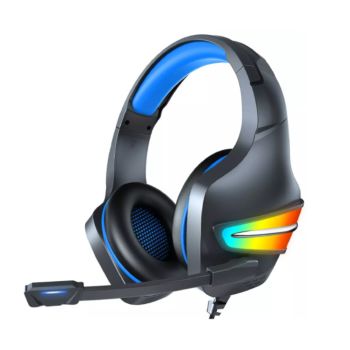 سماعة رأس إركسونغ  للألعاب ال اي دي ستيريو سلكية مع ميكروفون ضوء RGB  - أسود