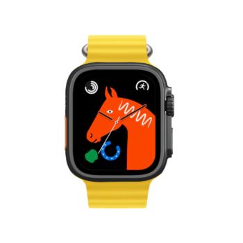 45MM Smart Watch with Ceramic Case & Heart Rate Monitor, GPS - Yellow (KD99 Y)