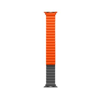 Magnetic Watch Band 42/44/45MM Double Color - Grey/Orange (DB45GO)
