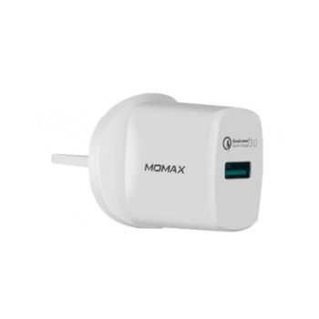 Momax 1-Plug QC 3.0 USB Fast Charger - White (UM1QUKW) 