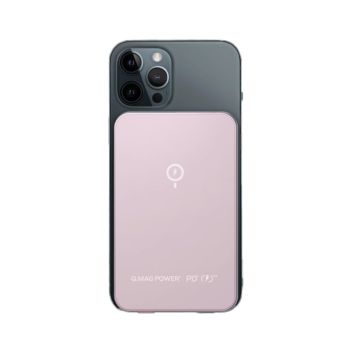 Momax Battery Pack Q.Mag Power 7 10000Mah Magnetic Wireless - Pink