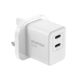 Momax One Plug 3 Ports Gan Mini Charger 2c Pd 35w White | UM32UKW
