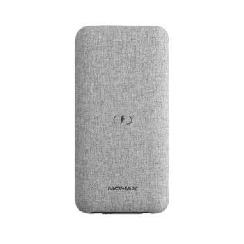 Momax Power Bank Q.Power MFi Touch Wireless  (10000mAh) with Lightning Cable - Light Grey