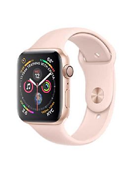 Apple Watch Series 4 - 44MM GPS Gold Aluminum Case with Pink Sport Band (MU6F2)