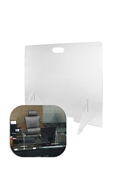 Counter top protective sanitary screen with document pass 80X60