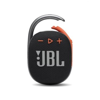 JBL Clip 4 Ultra-portable Waterproof Speaker - Black/Orange (JBLCLIP4BLKO)