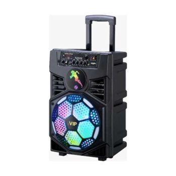 8" Trolley Style Wireless Portable Speaker with LIghts & Mic  | Q8