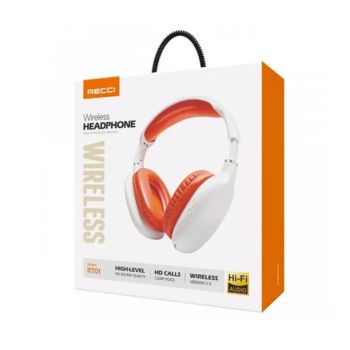 RECCI Bluetooth Headphones Gadstyle - Orange/White (RT01)