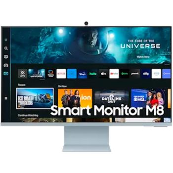 Samsung 32 FLAT,Built-In Camera,SMART,4K,4MS,Speaker, blue Color Mirroring,W-less Display | LS32CM80BUMXUE