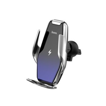Hoco Car wireless charger for dashboard and air outlet  SILVER (s14 S)
