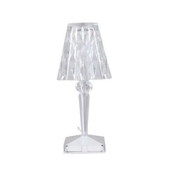 Decorative Crystal Table Lamp with 3-Way Dimmable Light, USB Rechargeable Lamp (Touch Lamp)