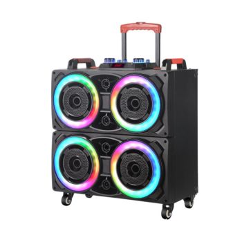 Trolley LED light convenient wheeled 8”*4 Speaker Outdoor Party (NDR-8888)