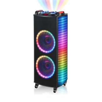 Trolley LED light convenient wheeled Speaker Outdoor Party 12" *2 3000W (ndr-1222)