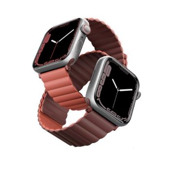Uniq Apple Watch 38-40-41 MM Revix Reversible Magnetic Strap - Burgundy (Maroon/Coral)