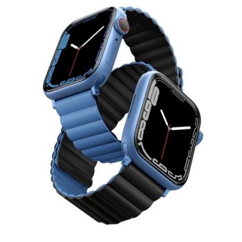 Uniq Apple Watch 38-40-41 MM Revix Reversible Magnetic Strap - Caspian (Blue/Black)