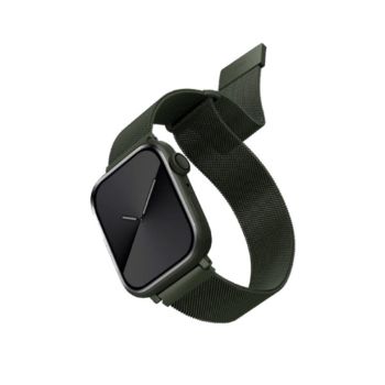 Uniq Apple Watch 42-44-45 MM Dante Milanese Mesh Steel Strap - Hunter Green (679203)