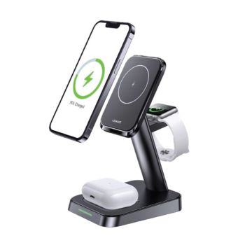 Usams 3in1 Magnetic Wireless Charging Stand For Apple Device (US-CC150)