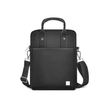 WIWU Hali Vertical Layer Bag 11-Inch Notebook Computer Crossbody Bag Handbag Polyester+PU Leather Shoulder Bag (091762)
