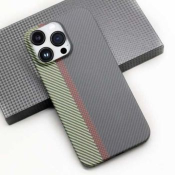 Carbon Cover iPhone 15 Pro With Magsafe Yellow Red Black