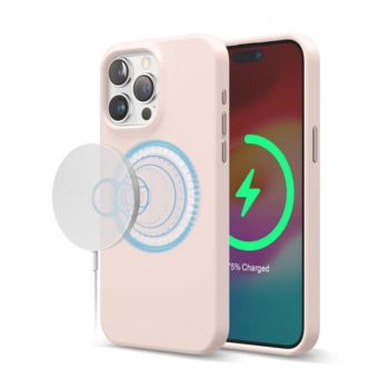 Elago iPhone 15 Pro Magnetic Silicone Case Lovely Pink
